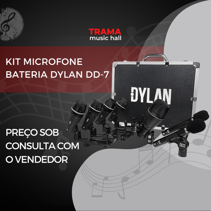 Kit Microfone Bateria Dylan DD-7